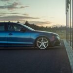 Blue Audi A4 Quattro Saloon Car Scene